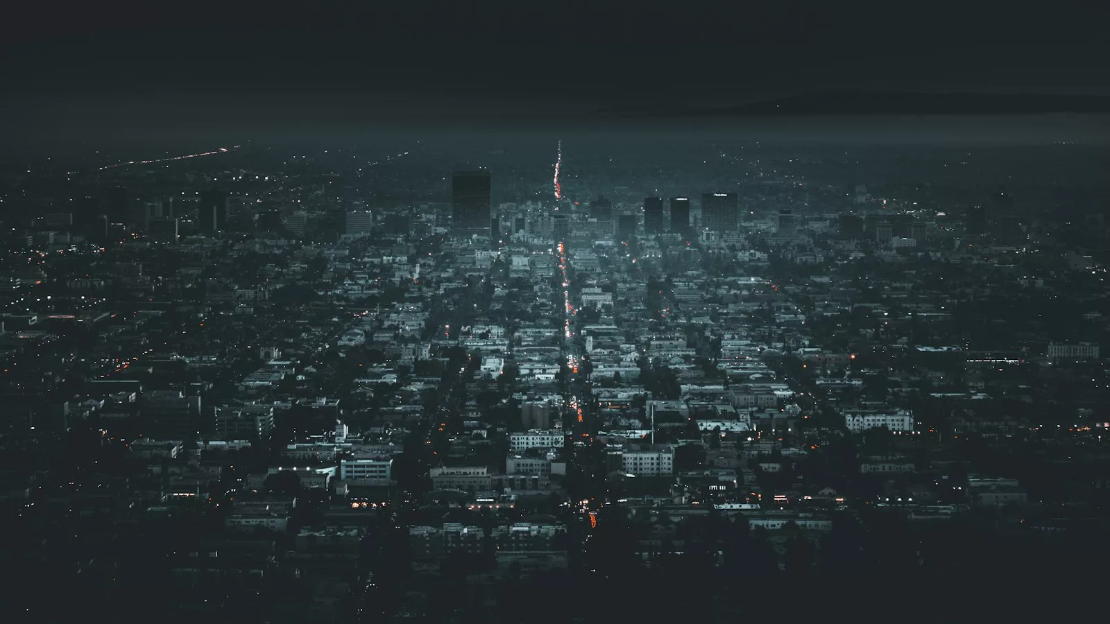 Vista de ciutat de nit