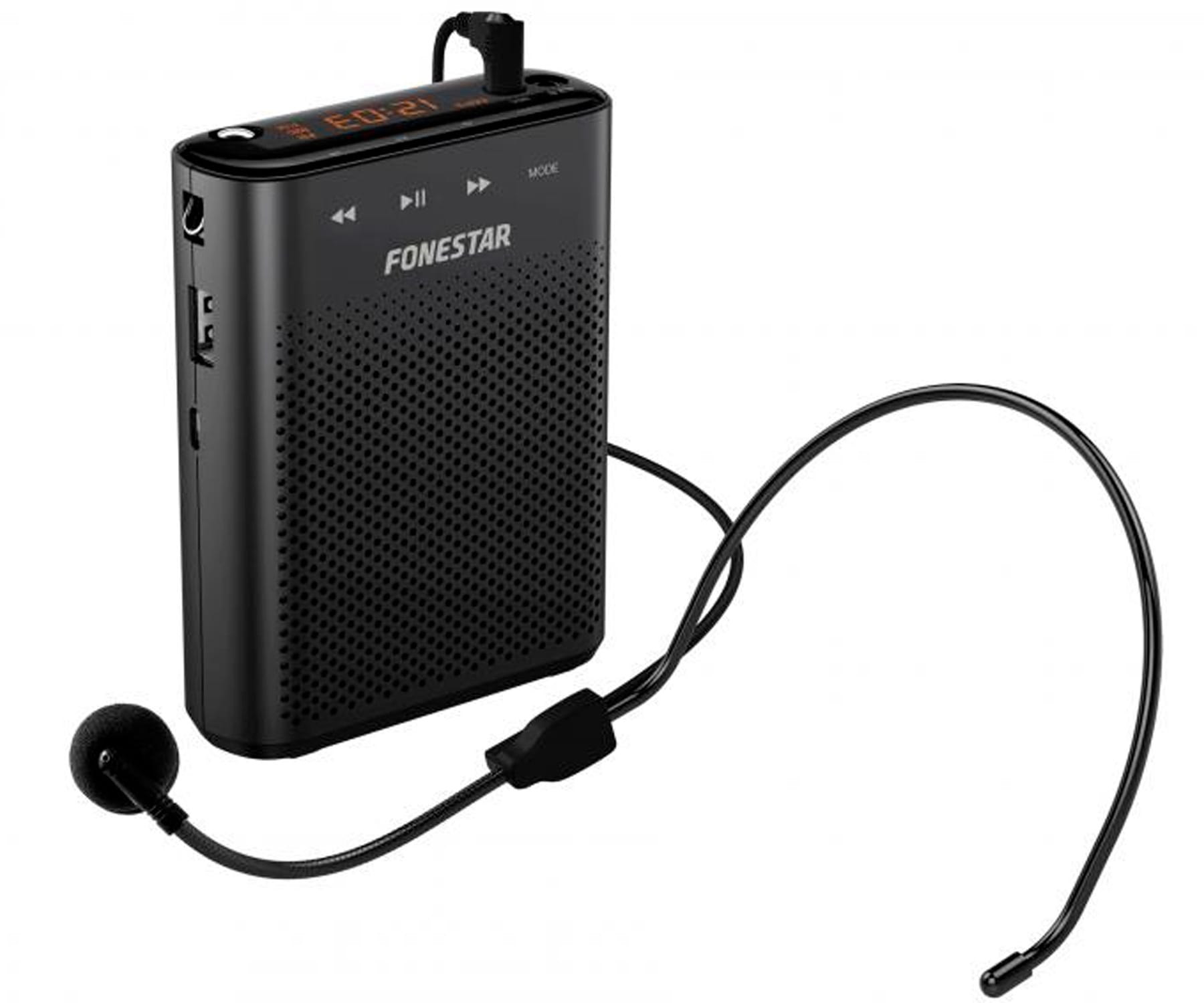 FONESTAR ALTA-VOZ-30 BLACK / AMPLIFICADOR PORTÁTIL PARA CINTURA CON MICRÓFONO